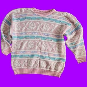 80s Vintage Pastel Pullover Sweater
